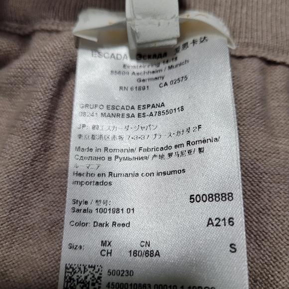 Escada Cashmere Blend Lounge Pant size S - Picture 6 of 10